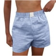 thumbnail image 1 of Royisotas Casual Shorts for Women 2025 Elastic Waist Cotton Summer Striped Womens Plus Shorts, 1 of 4