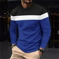 thumbnail image 1 of Royisotas Casual T Shirts for Men Lightweight Loose Fit Tops Striped Pullover Long Sleeve Fashion Mens Shirts Crewneck, 1 of 6