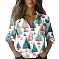 thumbnail image 1 of Royisotas Christmas Shirts for Women Button up Plus Size Tops Casual Long Sleeve Trendy Womens Shirts Collar, 1 of 6