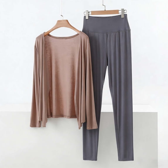 Royisotas Cotton Pajamas for Women Plus Size Comfy Nightwear Soft Long Sleeve Trendy Womens Pajama Sets