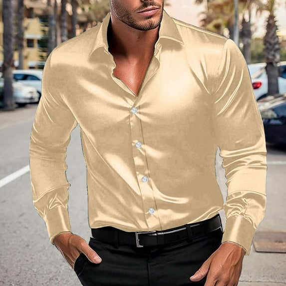 Royisotas Dress Shirts for Men Casual Shirt Long Sleeve Button Down Mens Tops Collared