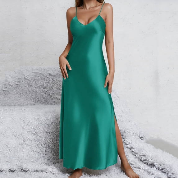Royisotas Dresses for Women Tunic Sleeveless Summer Satin A Line Fashion Womens Dress
