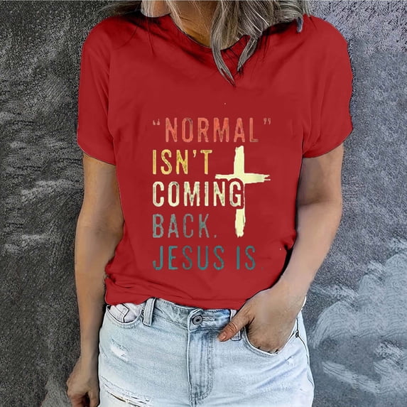 Royisotas Easter Shirts Rabbit Happy Easter Print Tshirts for Women Summer Crew Neck Short Sleeve Tops