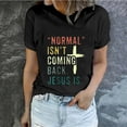 thumbnail image 1 of Royisotas Easter Shirts Rabbit Happy Easter Print Tshirts for Women Summer Crew Neck Short Sleeve Tops, 1 of 5