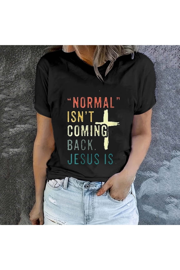 Easter Shirts Rabbit Happy Easter Print Tshirts for Women Summer Crew Neck Short Sleeve Tops