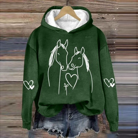 Royisotas Animal Print Womens Hoodies and Sweatpants Fall and Winter Hooded Sweatshirts Casual Long Sleeve Loose Fit Pullover Super Soft