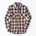thumbnail image 1 of Royisotas Flannel Mens Button up Shirt Long Sleeve Button down Shirt Pocket Plaid Clothes Men, 1 of 9