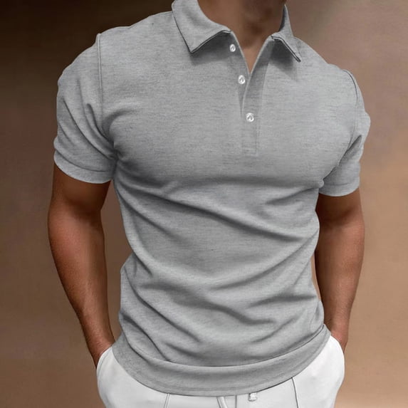 Royisotas Henley Shirts for Men Casual Polo Fashion Button Down Big and Tall Short Sleeve Mens T Shirts Pullover