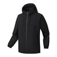thumbnail image 1 of Royisotas Hooded Jackets for Men Zip Up Winter Coats Long Sleeve Waterproof Winbreaker Pockets Mens Rain Jackets, 1 of 7