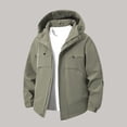 thumbnail image 1 of Royisotas Jackets for Men Windproof Coats Big and Tall Pockets Waterproof Warm Long Sleeve Mens Rain Jackets with Hood, 1 of 5