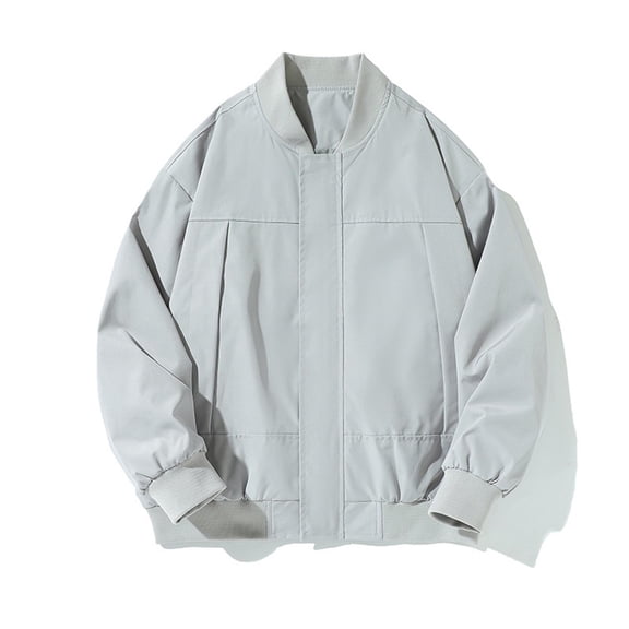 Royisotas Jackets for Men Winter Cargo Outwear Hooded Long Sleeve Solid Color Warm Mens Coats Zipper