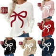 thumbnail image 1 of Royisotas Knitted Sweaters for Women Dressy Heart Print Sweaters Valentine's Day Crewneck Long Sleeve Warm Pullover Womens Tops, 1 of 10