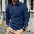 thumbnail image 1 of Royisotas Men's Quarter Zip Pullover Long Sleeve Golf Shirts for Men 1/4 Half Zip Tops, 1 of 9