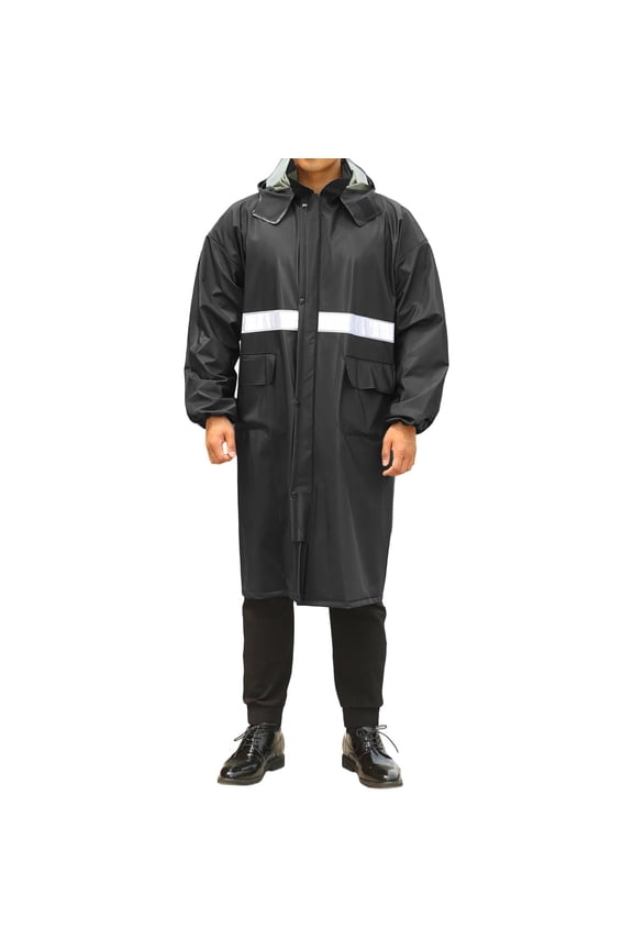Mens Big and Tall Raincoat Reflective Coats Winter Long Sleeve Hiking Waterproof jackets for Men
