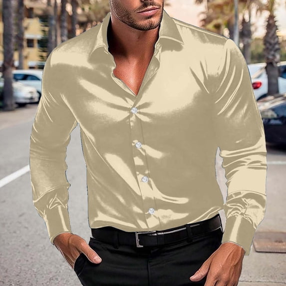 Royisotas Mens Big and Tall Shirts Button Down Casual Shirt Long Sleeve Collared Tops for Men