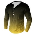thumbnail image 1 of Royisotas Mens Big and Tall Shirts Long Sleeve Winter Tops Button Down Henley Yellow Warm T Shirts for Men Graphic, 1 of 4