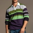 thumbnail image 1 of Royisotas Mens Fashion Shirts Long Sleeve Polo Shirt Button Down Big and Tall Collared Tops for Men, 1 of 3