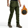 thumbnail image 1 of Royisotas Mens Fleece Pants Winter Big and Tall Warm with Pockets Cargo Dressy Pants for Men, 1 of 6