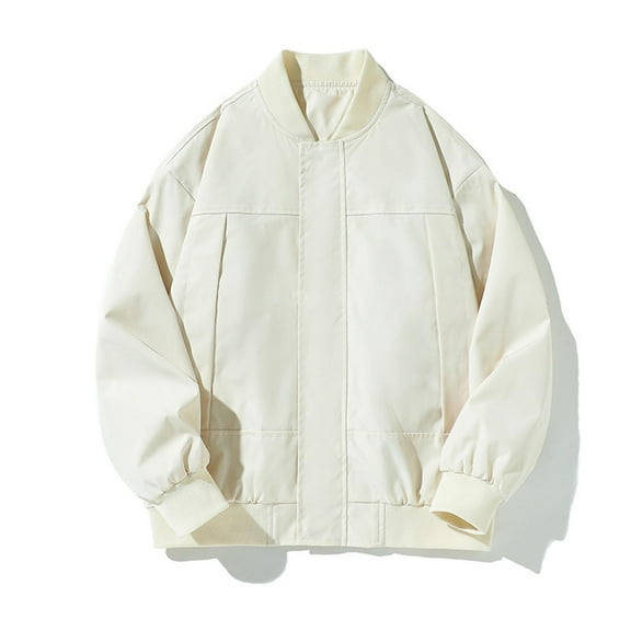 Royisotas Mens Jackets Cargo Winter Outwear Zipper Hooded Solid Color Casual Long Sleeve Coats for Men