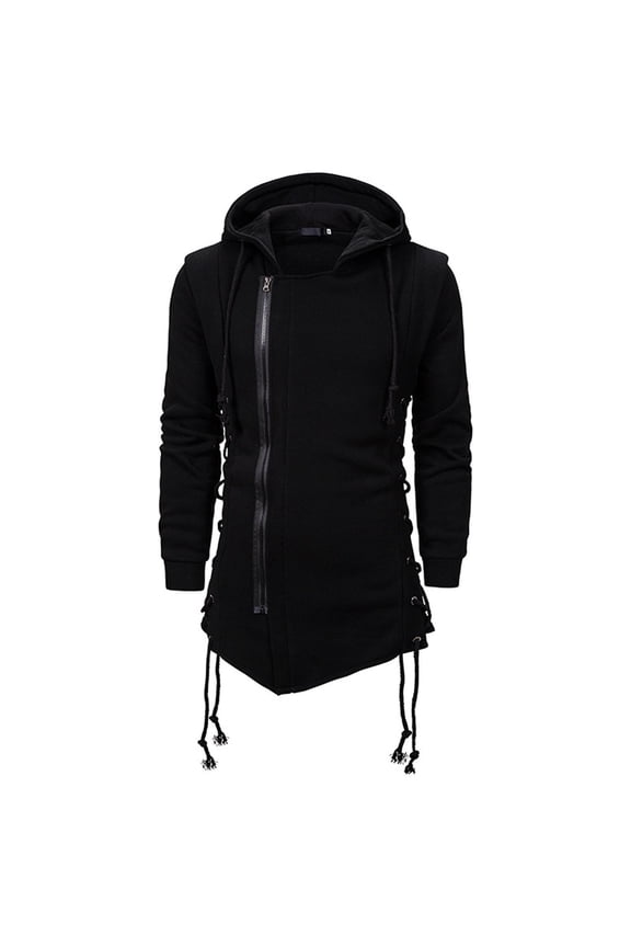 Mens Jackets Outwear Zip Up Drawstring Lightweight Fashion Solid Color Coats for Men Long Sleeve