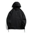thumbnail image 1 of Royisotas Mens Loose Jackets Big and Tall with Hood Coats Casual Long Sleeve Windproof Winter Rain Jackets for Men, 1 of 7