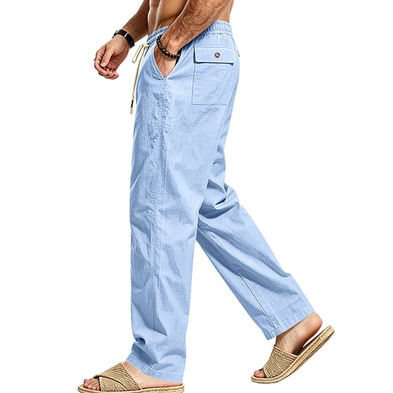 Royisotas Mens Pants - Soft, Side Pockets & Durable Feel