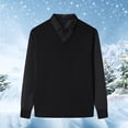 thumbnail image 1 of Royisotas Mens Shirts Turndown Collar Big and Tall Shirt Long Sleeve Trendy Fleece Warm Tops for Men, 1 of 4