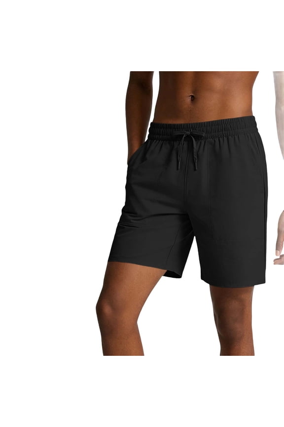 Mens Summer Shorts Straight Lightweight Elastic Waist Big and Tall Short for Men