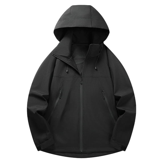 Royisotas Mens Windproof Jackets Winter Coats Waterproof with Pockets Hooded Lightweight Rain Jackets for Men