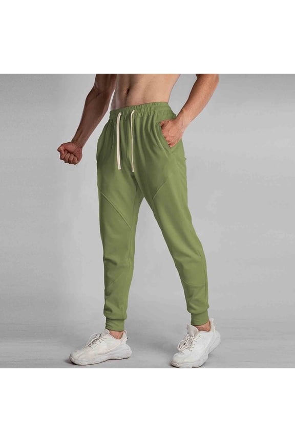 Pants for Men Running Athletic Winter Elastic Waist with Pockets Jogger Casual Mens Pants