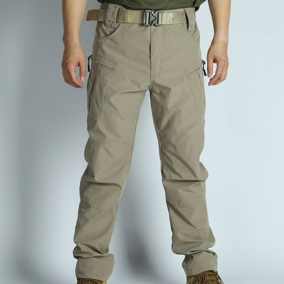Royisotas Pants for Men Work Windproof Cargo Winter Waterproof Khaki Dressy Mens Pants with Pockets