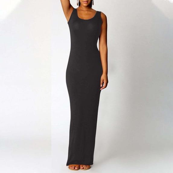 Royisotas Plus Size Dresses for Women Evening Sleeveless Fashion Long Casual Womens Dress