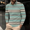 thumbnail image 1 of Royisotas Polo Shirts for Men Striped Big and Tall Shirt Long Sleeve Fashion Mens Tops Button Down, 1 of 5