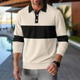 thumbnail image 1 of Royisotas Polo Shirts for Men Waffle Shirt Business Long Sleeve Button Down Fashion Mens Tops, 1 of 5