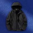 thumbnail image 1 of Royisotas Rain Jackets for Men Windproof Coats Hooded Running Sport Winter Warm Long Sleeve Mens jackets, 1 of 9