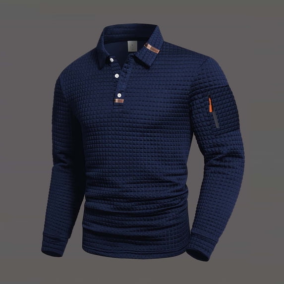 Royisotas Shirts for Men Business Button Down Shirt Trendy Collared Long Sleeve Polo Mens Tops