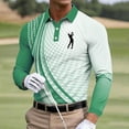 thumbnail image 1 of Royisotas Shirts for Men Golf Shirt Long Sleeve Big and Tall Trendy Button Mens Tops Polo, 1 of 3