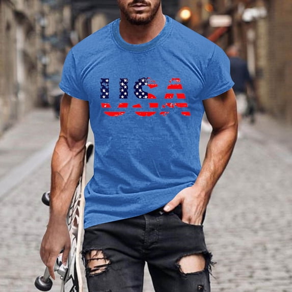 Royisotas Shirts for Men Graphic Tee Crewneck Casual Athletic Pullover Short Sleeve Big and Tall Mens T Shirts