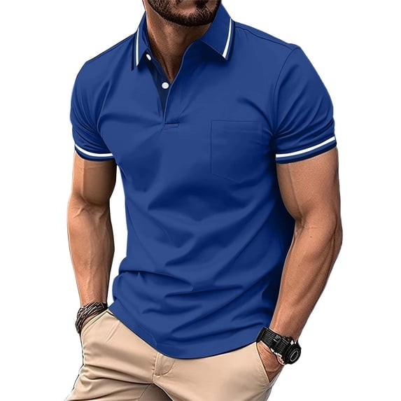 Royisotas Shirts for Men Short Sleeve Pullover Big and Tall Summer Mens T Shirts with Pocket