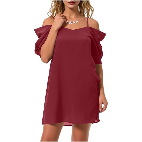 Royisotas Short Sleeve Dresses for Women A Line Maxi Fashion Tunic Casual Womens Dress