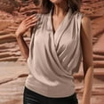thumbnail image 1 of Royisotas Silk Tank Tops for Women Basic Satin V Neck Comfy Trendy V Neck Womens Shirts Sleeveless, 1 of 6