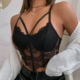 thumbnail image 1 of Royisotas Summer Women Tank Tops Sleeveless Casual Black Womens Camisole Thin Strap Lace Patchwork V-Neck Cutout Solid Color Cami Tank Tops for Women, 1 of 8