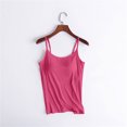 thumbnail image 1 of Royisotas Summer Womens Tank Tops Athletic Sleeveless Hot Pink Womens Camisole Tank Tops Thin Strap with Bras Sports Crew Neck Camis, 1 of 6