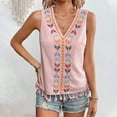 thumbnail image 1 of Royisotas Tank Tops for Women Summer Sleeveless Casual Pink Womens Camisole Tank Tops Embroidery V-Neck Tassels Solid Color Cami Tank Tops for Women, 1 of 4