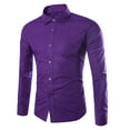 thumbnail image 1 of Royisotas Trendy Shirts for Men Dress Shirt Button Down Turndown Collar Mens Tops Long Sleeve, 1 of 2