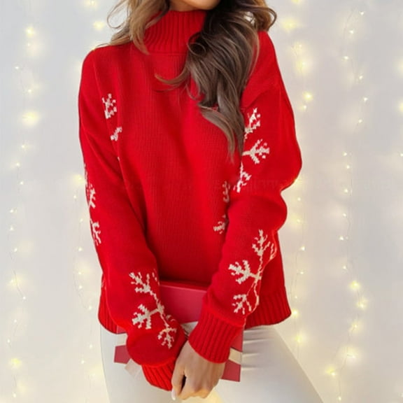 Royisotas Ugly Christmas Sweaters for Women Light Up Christmas Sweater Christmas Tree Snowflake Graphic Holiday Pullover