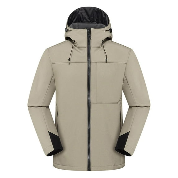 Royisotas Windproof Rain Jackets for Men with Pockets Waterproof Coats Long Sleeve Big and Tall Mens jacket Winter