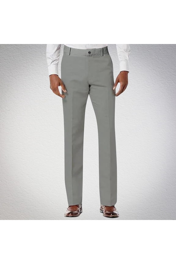 Winter Dress Pants for Men Business Button Big and Tall with Pockets Formal Dressy Mens Pants