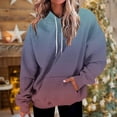 thumbnail image 1 of Royisotas Winter Womens Hoodies Long Sleeve Gradient Color Pullover Hooded Casual with Pockets Tunic Tops, 1 of 4