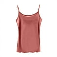 thumbnail image 1 of Royisotas Women Tank Tops Red Sleeveless Summer Casual Womens Camisole Crew Neck Solid Color Loose Thin Strap Flounce Womens Cami Tops, 1 of 2